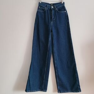 BDG Dark Blue Flare Jeans High Waist/wide Leg Size 24